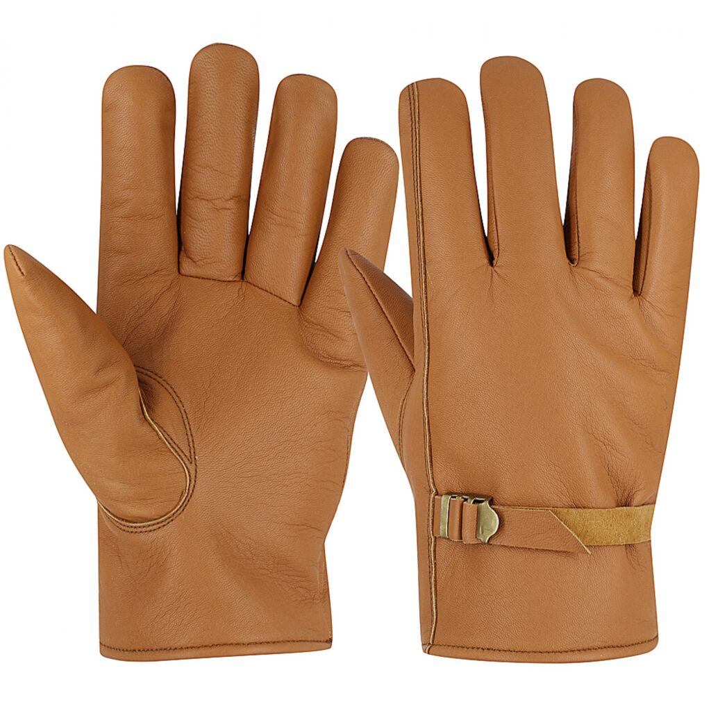 brown leather driver gloves